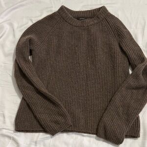 Quince Women's Chocolate cashmere fisherman’s sweater S